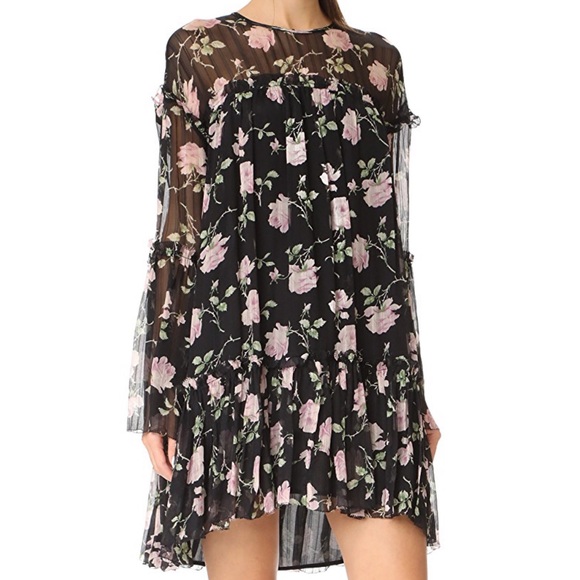 Ulla Johnson Dahlia Silk Floral Dress - Picture 3 of 7
